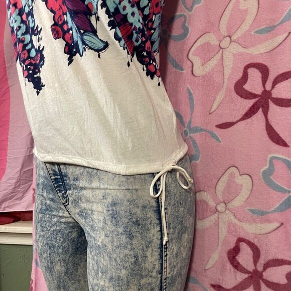 American Eagle Outfitters Boho Floral Print Colorful Spring Tank Top XS 04/09 - Picture 6 of 9